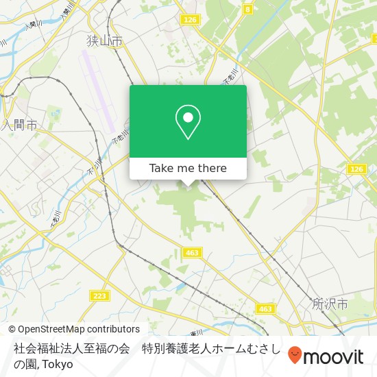 社会福祉法人至福の会　特別養護老人ホームむさしの園 map