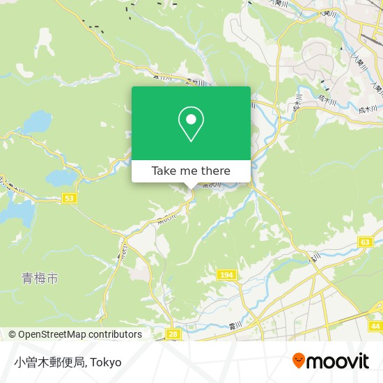 小曽木郵便局 map