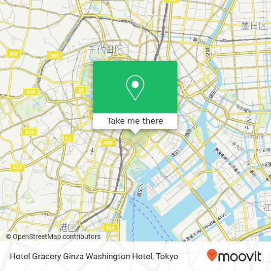 Hotel Gracery Ginza Washington Hotel map