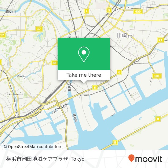 横浜市潮田地域ケアプラザ map