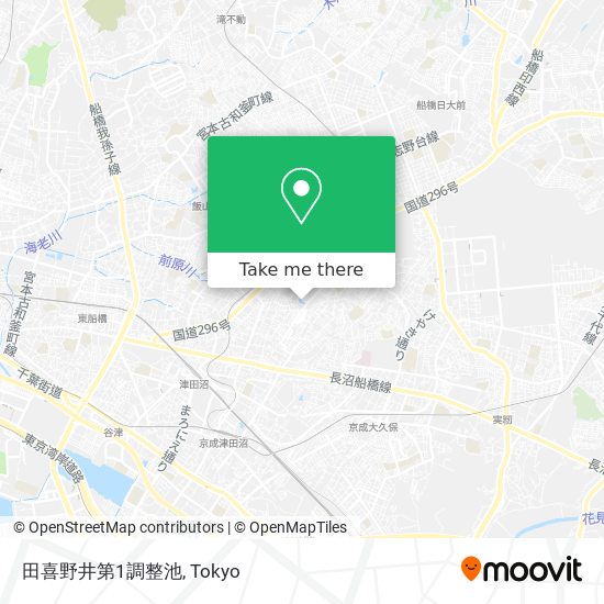 田喜野井第1調整池 map