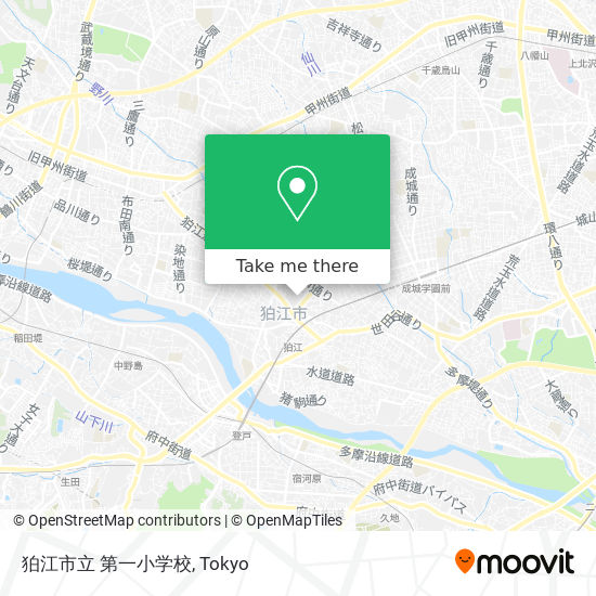 狛江市立 第一小学校 map