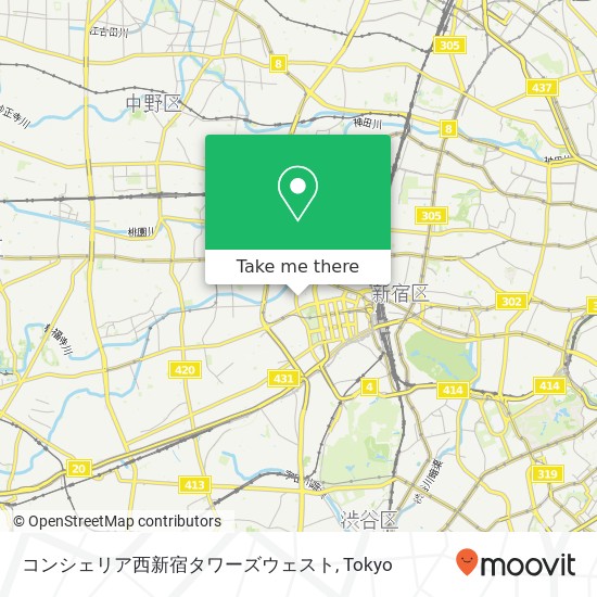 コンシェリア西新宿タワーズウェスト map