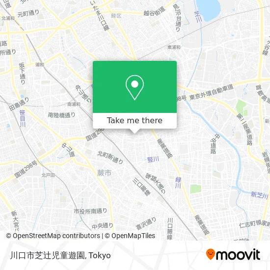 Kawaguchi City Shiba Tsuji Children's Playground map