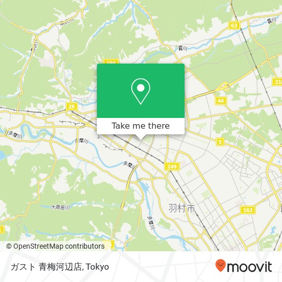 ガスト 青梅河辺店 map