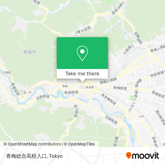 青梅総合高校入口 map