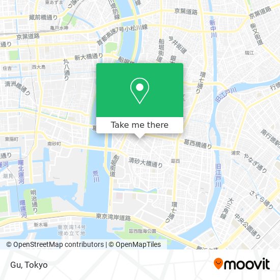 지하철 또는 버스 으로 江戸川区 에서 ジーユー 으로 가는법 Moovit
