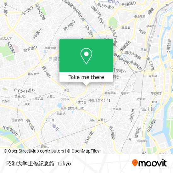 昭和大学上條記念館 map