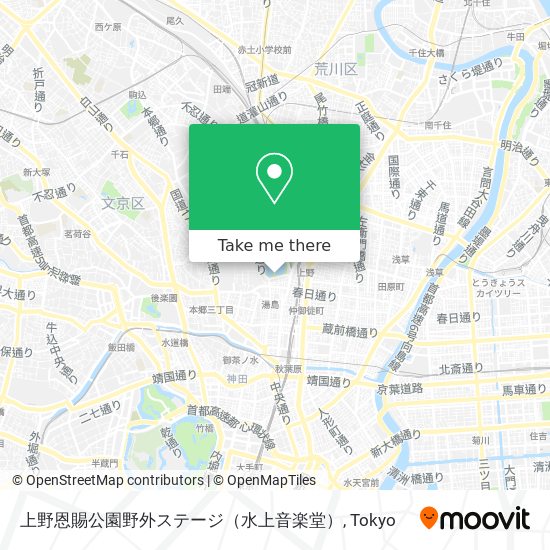 上野恩賜公園野外ステージ（水上音楽堂） map