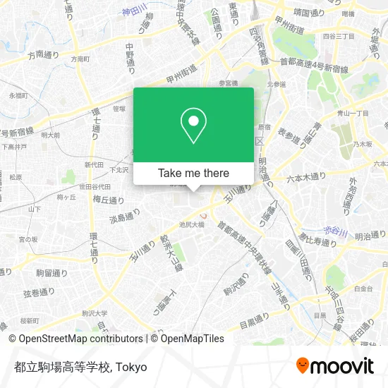都立駒場高等学校 map