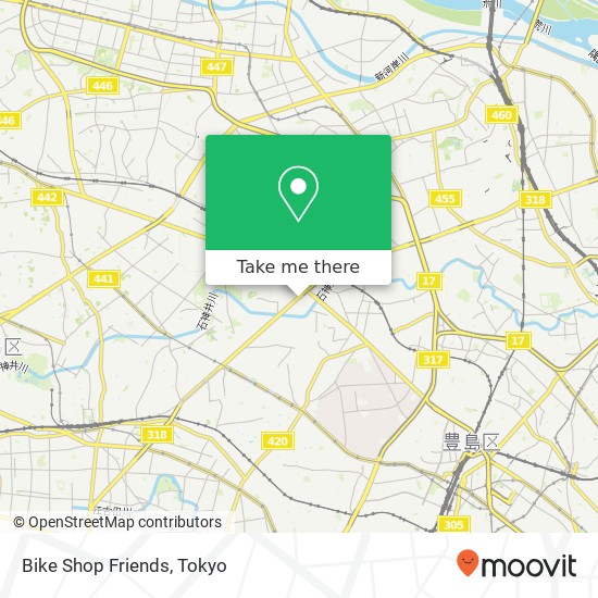 Bike Shop Friends map
