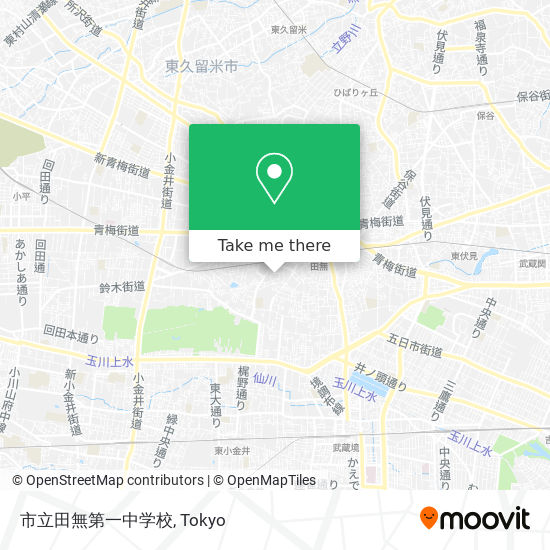 市立田無第一中学校 map