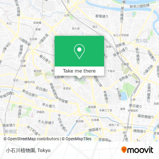 小石川植物園 map
