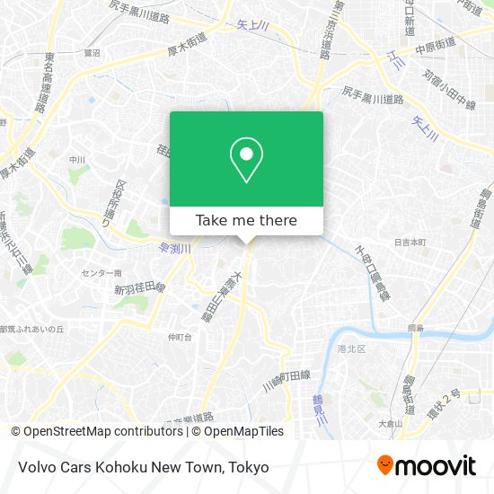 Volvo Cars Kohoku New Town map