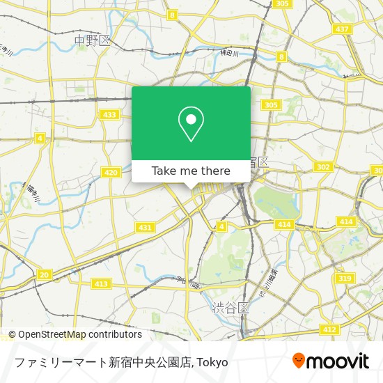 ファミリーマート新宿中央公園店 map