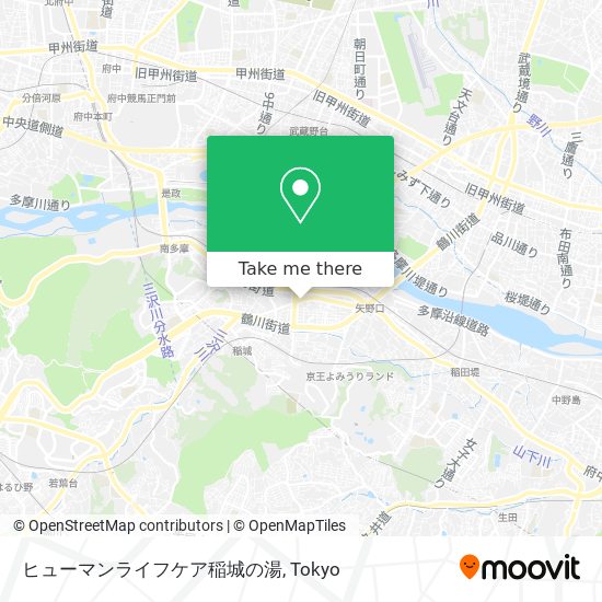 How To Get To ヒューマンライフケア稲城の湯 In 稲城市 By Metro Or Bus