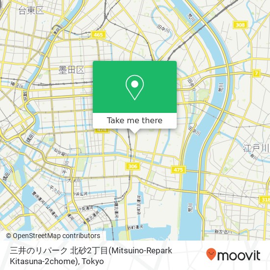 三井のリパーク 北砂2丁目(Mitsuino-Repark Kitasuna-2chome) map