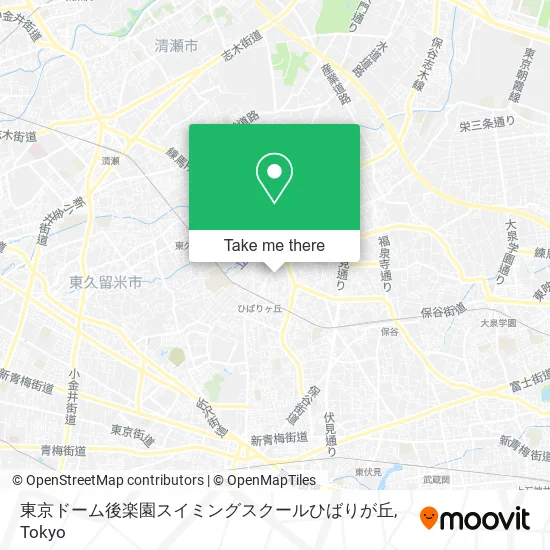 東京ドーム後楽園スイミングスクールひばりが丘 map