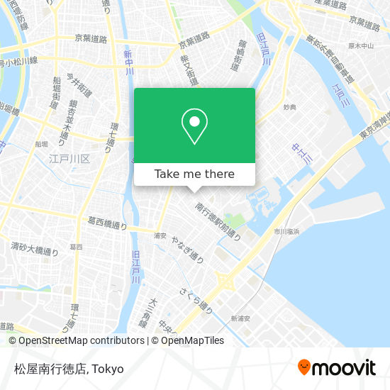 松屋南行徳店 map