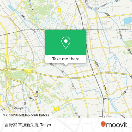 吉野家 草加新栄店 map