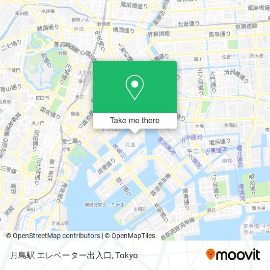 月島駅 エレベーター出入口 map