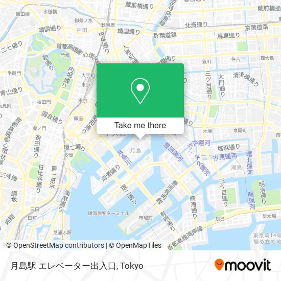 月島駅 エレベーター出入口 map