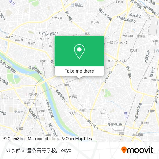 東京都立 雪谷高等学校 map