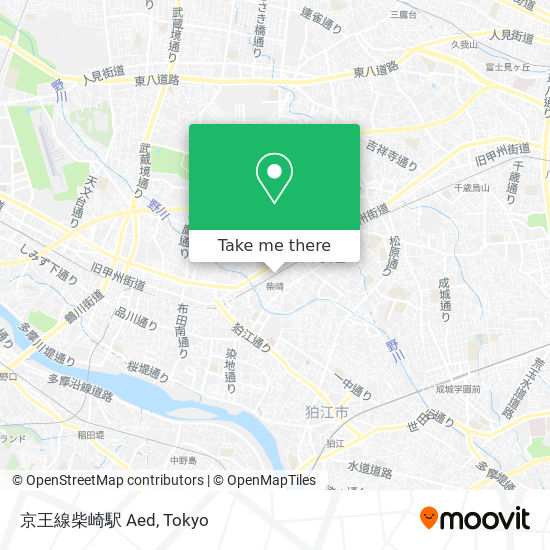 京王線柴崎駅 Aed map
