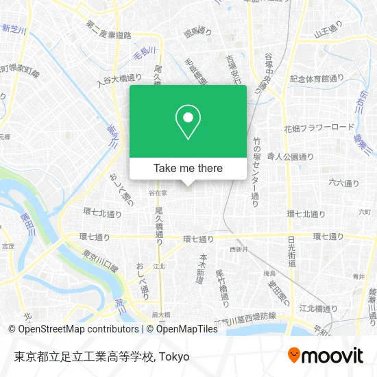 東京都立足立工業高等学校 map