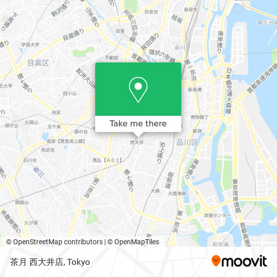 茶月 西大井店 map