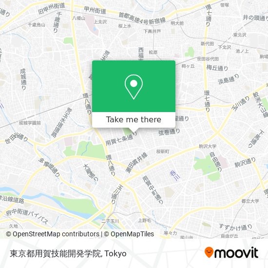 東京都用賀技能開発学院 map