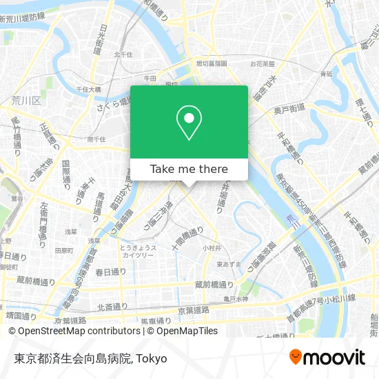 Tokyo Saiseikai Mukoujima Hospital map