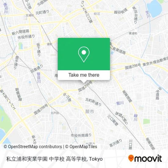 私立浦和実業学園 中学校 高等学校 map