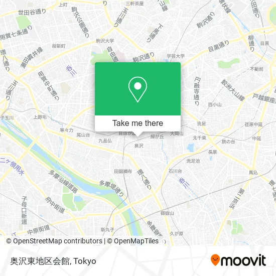 奥沢東地区会館 map