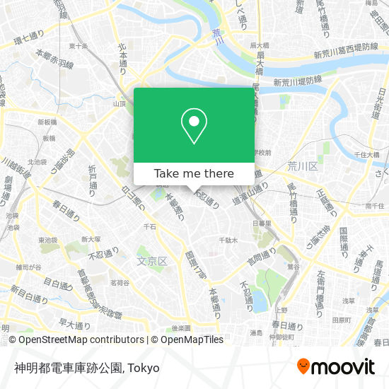 神明都電車庫跡公園 map