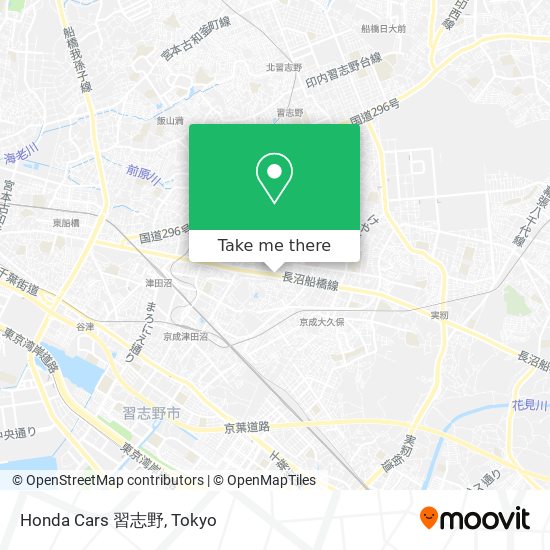 Honda Cars 習志野 map