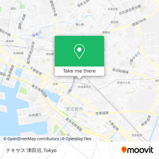 テキサス 津田沼 map