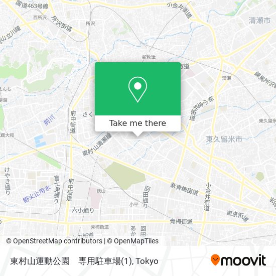 東村山運動公園　専用駐車場(1) map