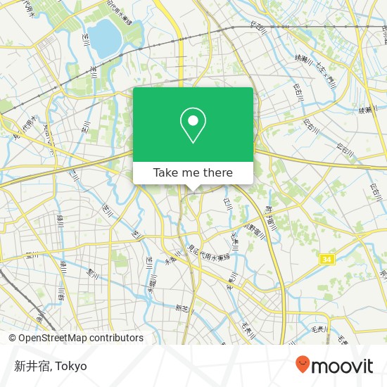 新井宿 map