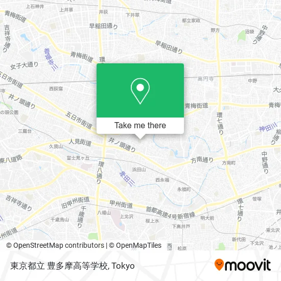 東京都立 豊多摩高等学校 map