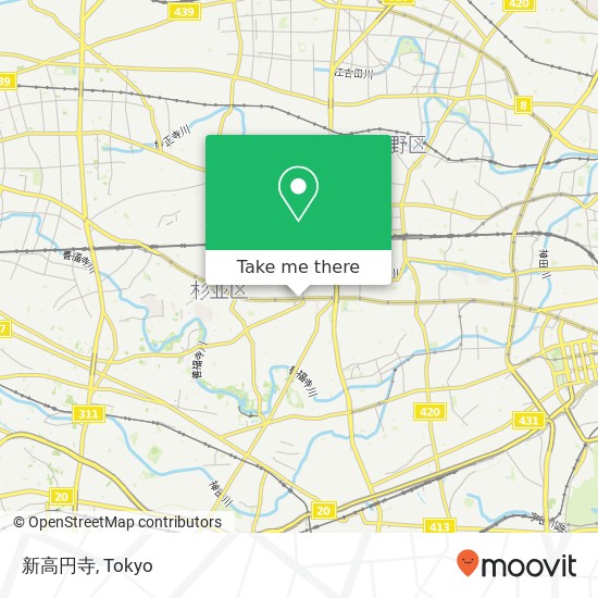 新高円寺 map