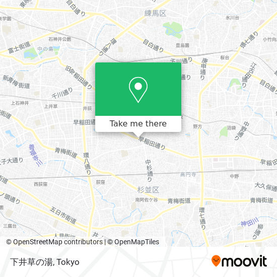 下井草の湯 map