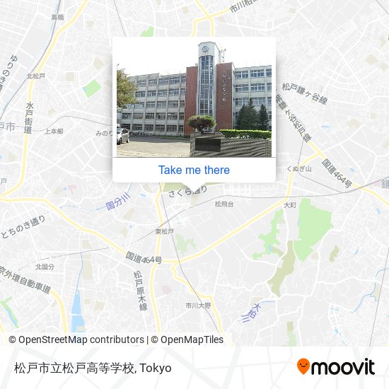 松戸市立松戸高等学校 map