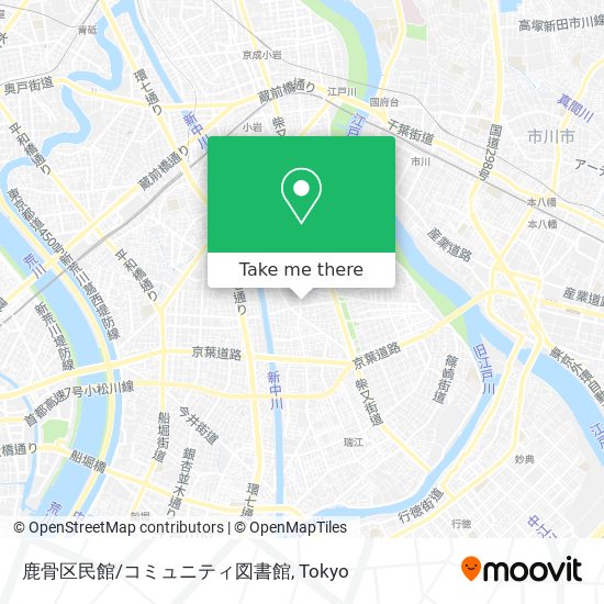 鹿骨区民館/コミュニティ図書館 map