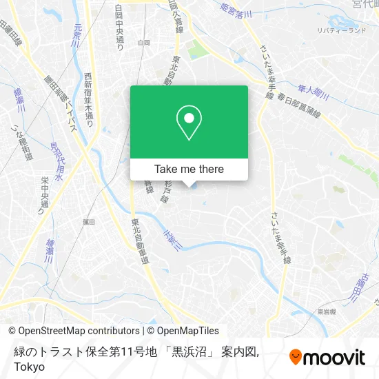 緑のトラスト保全第11号地 「黒浜沼」 案内図 map