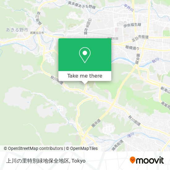 上川の里特別緑地保全地区 map