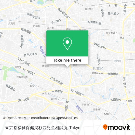 東京都福祉保健局杉並児童相談所 map