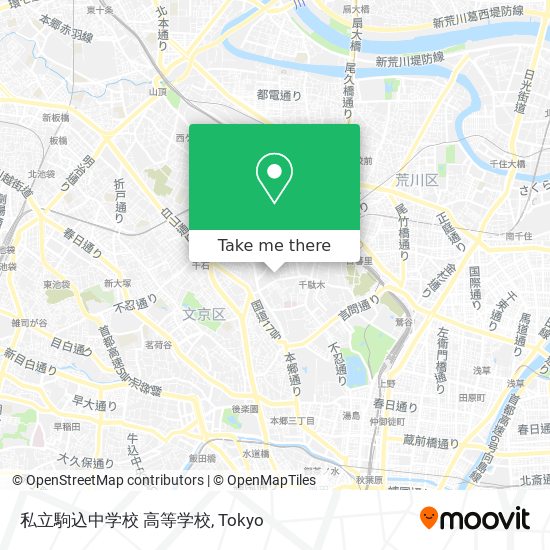私立駒込中学校 高等学校 map