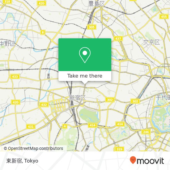 東新宿 map