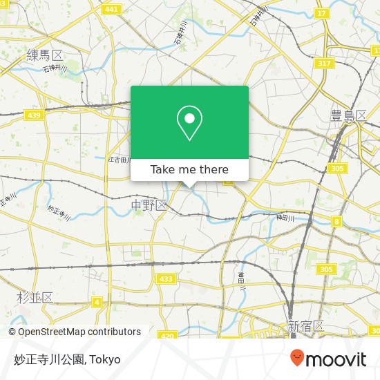 妙正寺川公園 map